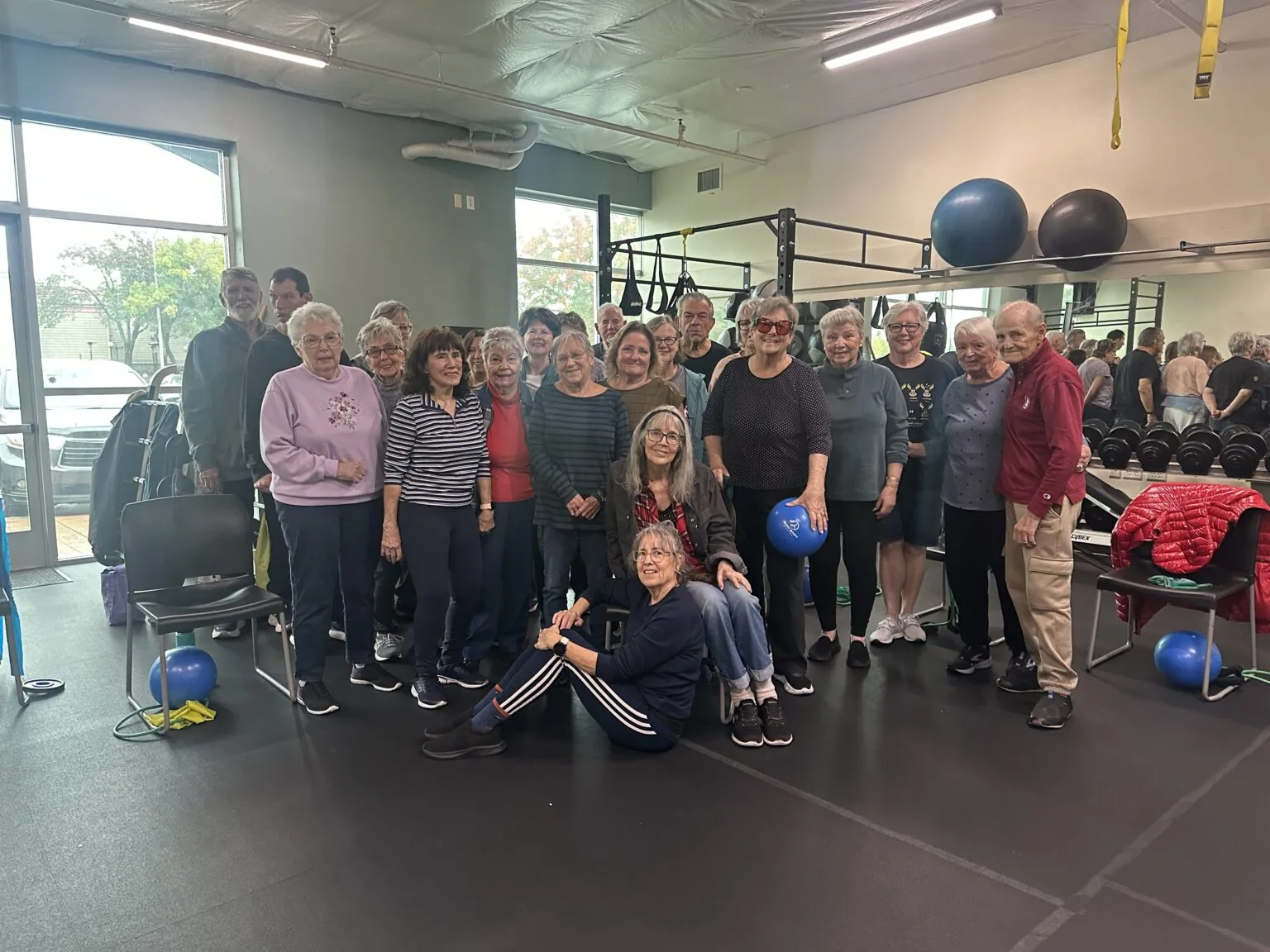 Members of the balance class together after class