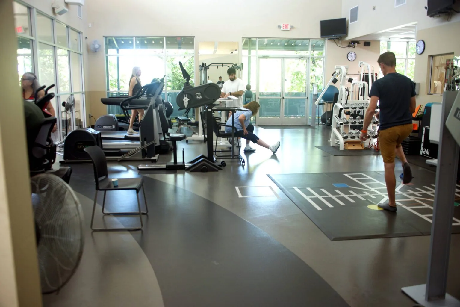 The training floor at One-on-One Fitness